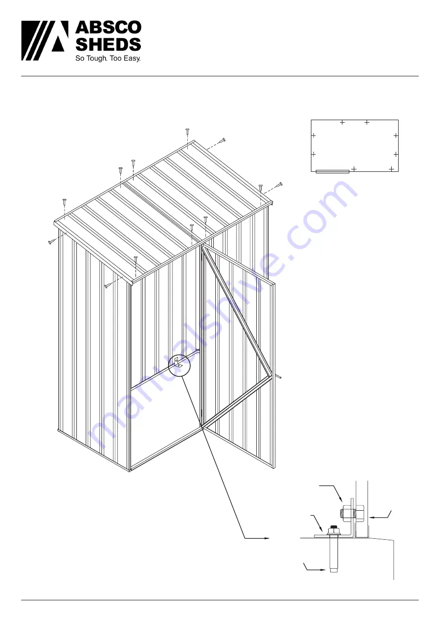 ABSCO SHEDS 15081SECOK Manual Download Page 14