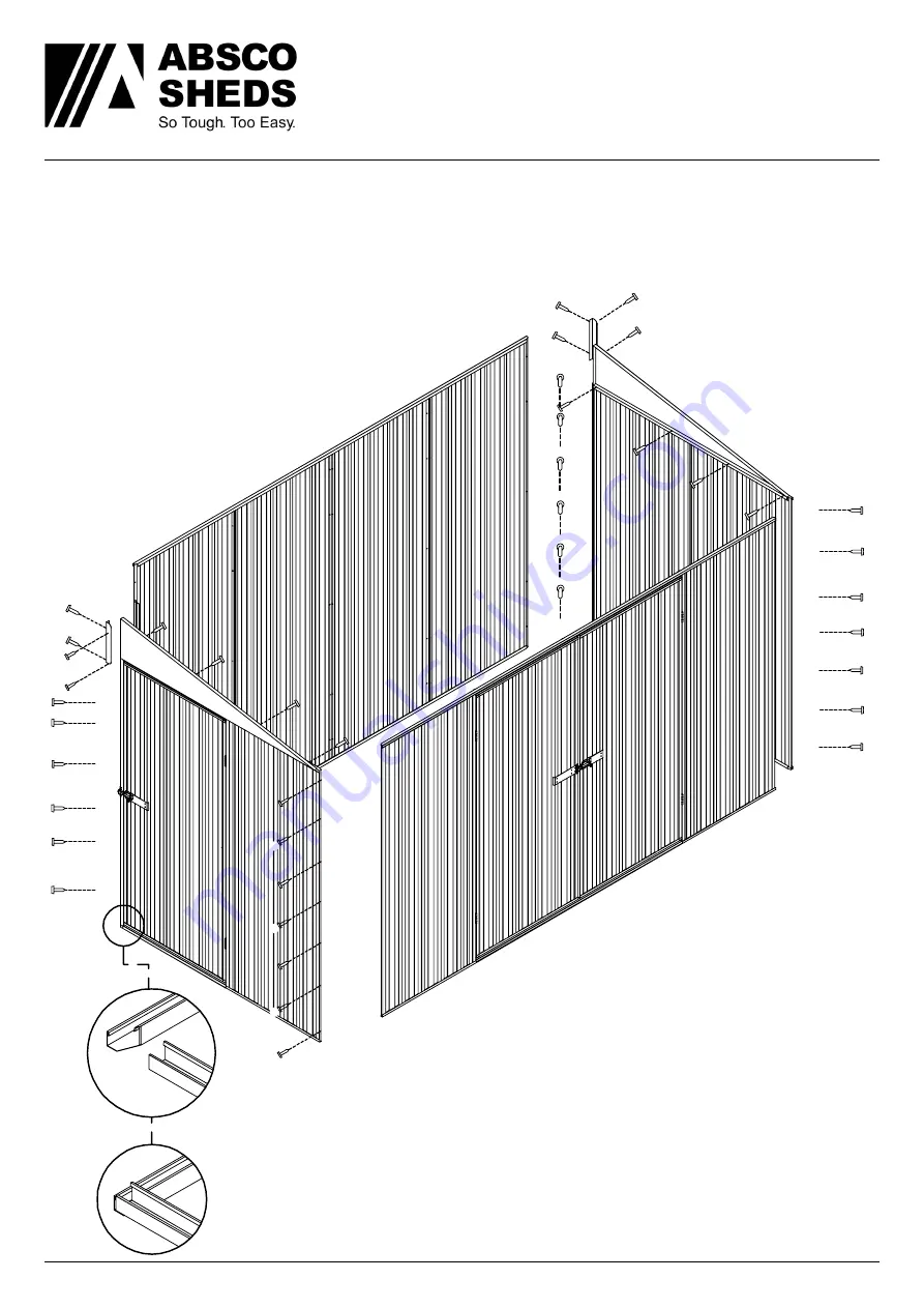 ABSCO SHEDS 30153BK Manual Download Page 20