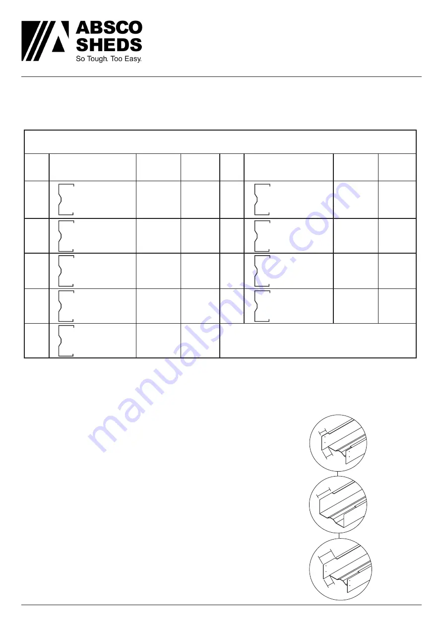 ABSCO SHEDS AWN33 Manual Download Page 2