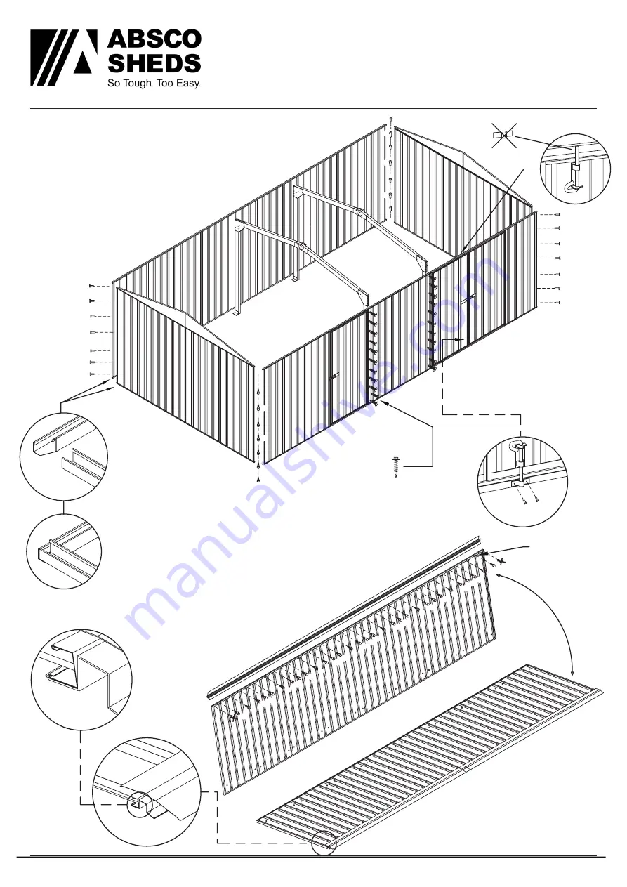 ABSCO SHEDS Highlander Shed 60303HK Manual Download Page 36