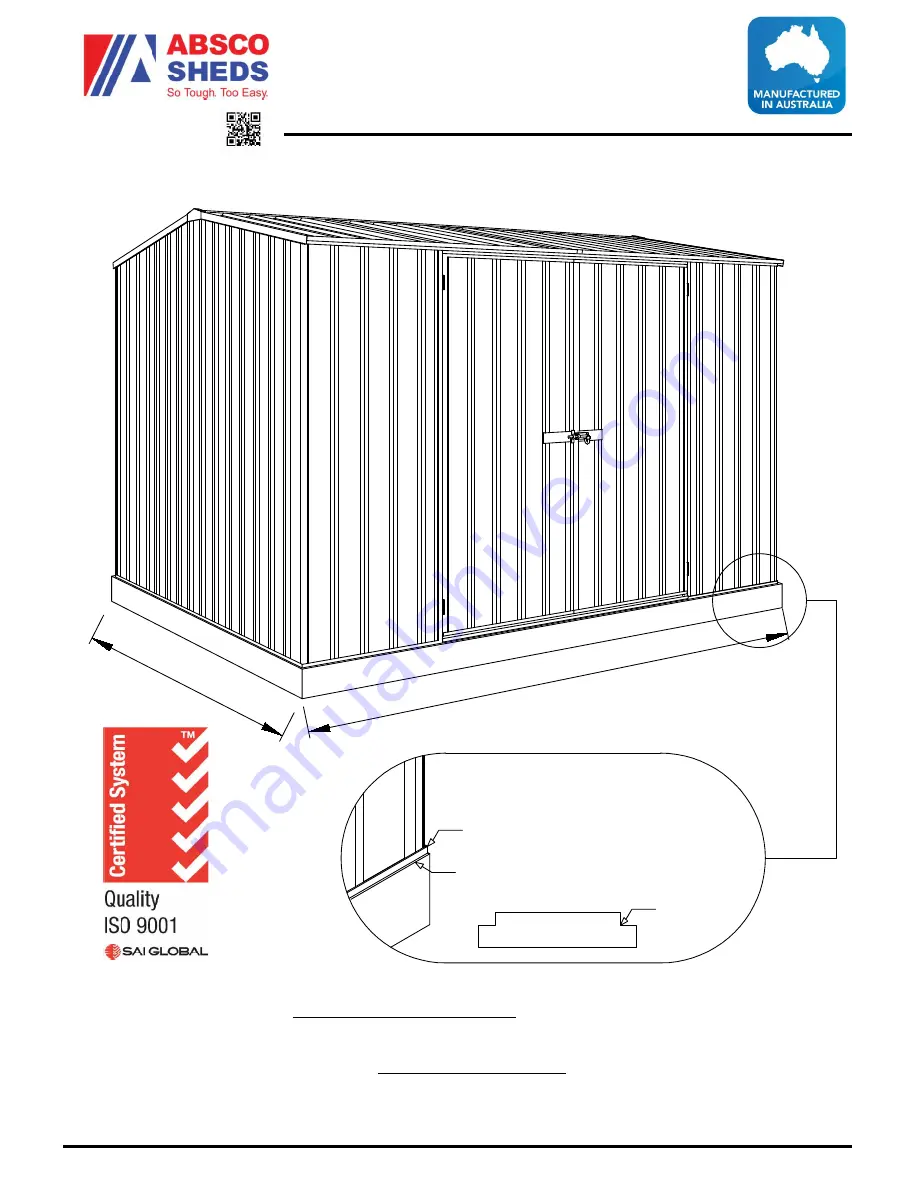 ABSCO SHEDS J30302G Assembly Instructions Manual Download Page 1