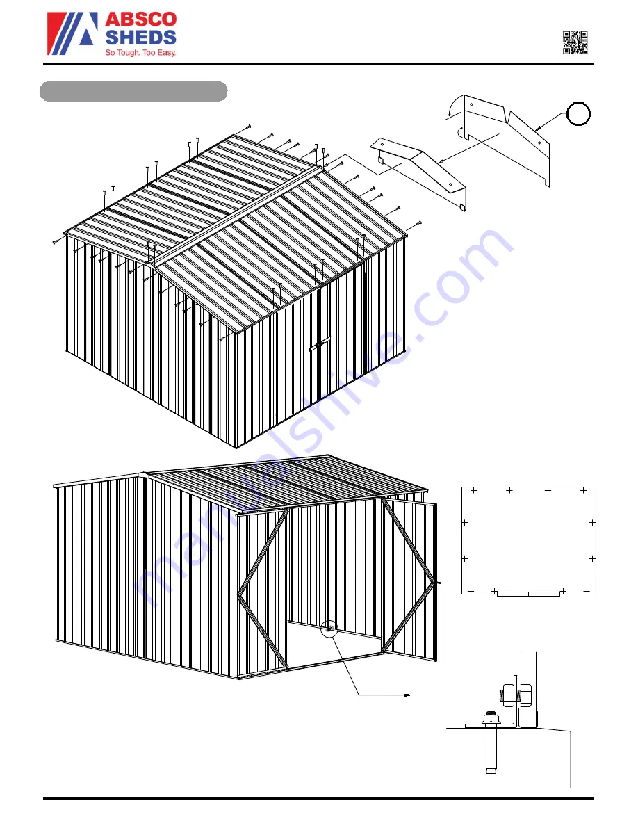 ABSCO SHEDS J30302G Assembly Instructions Manual Download Page 20