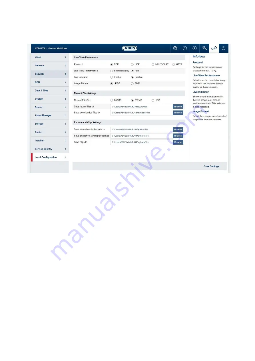 Abus IPCB62500 User Manual Software Download Page 101