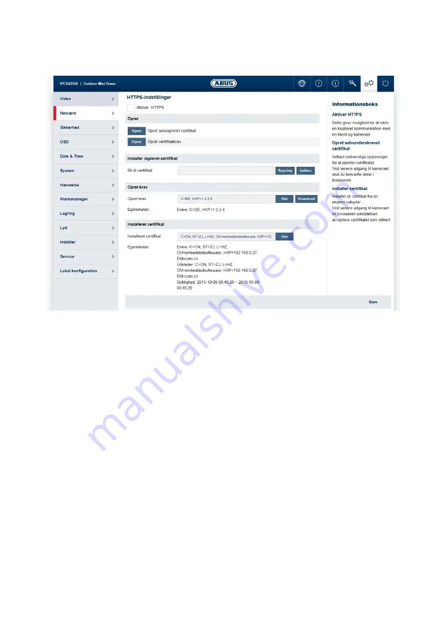 Abus IPCB62500 User Manual Software Download Page 229