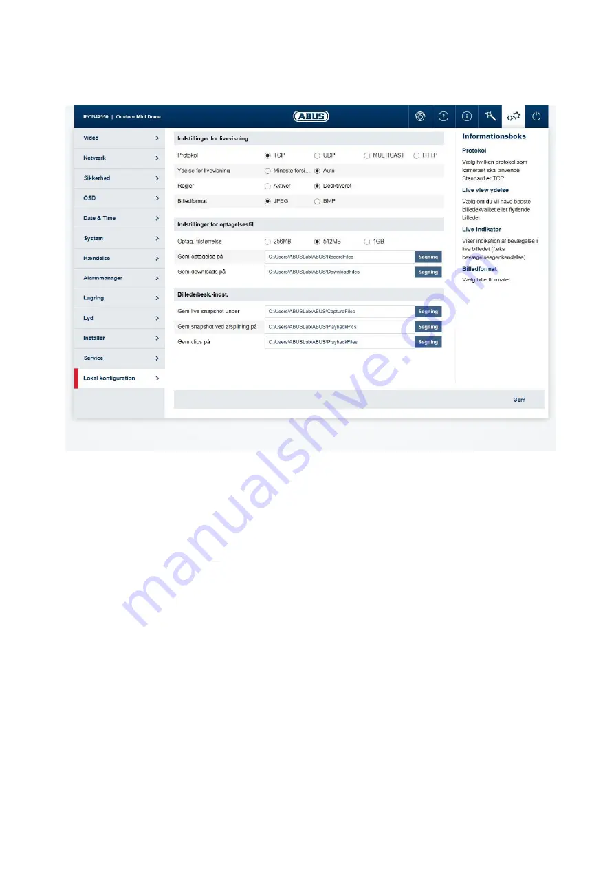 Abus IPCB62500 User Manual Software Download Page 240