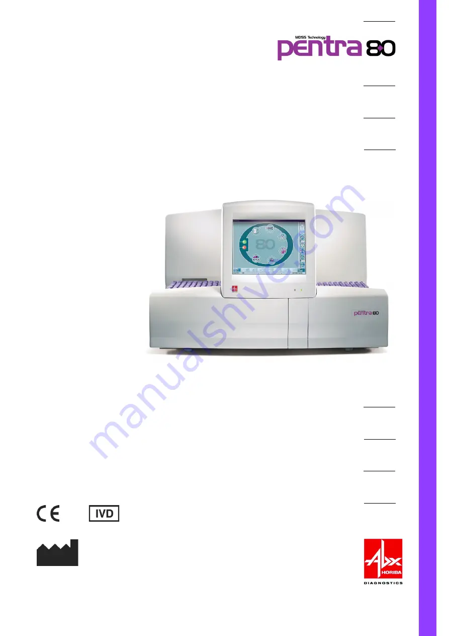 ABX Pentra 80 RAB108BA User Manual Download Page 1