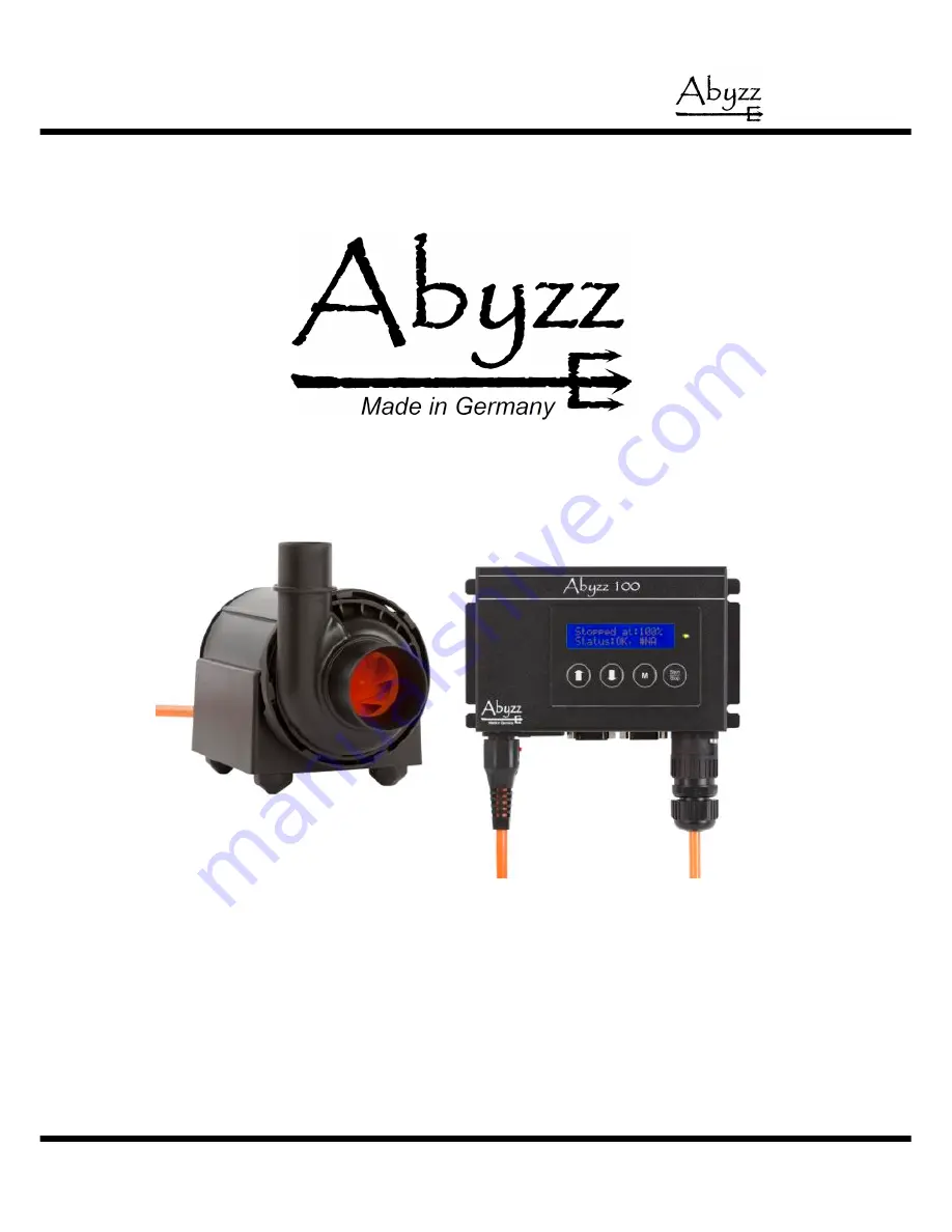 abyzz A100 Operating Manual Download Page 1