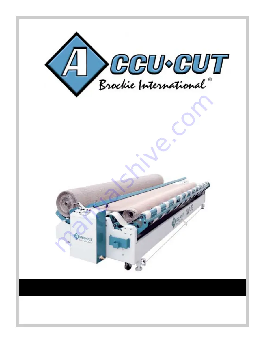 Accu-Cut IVC 15 Operator'S Manual Download Page 1