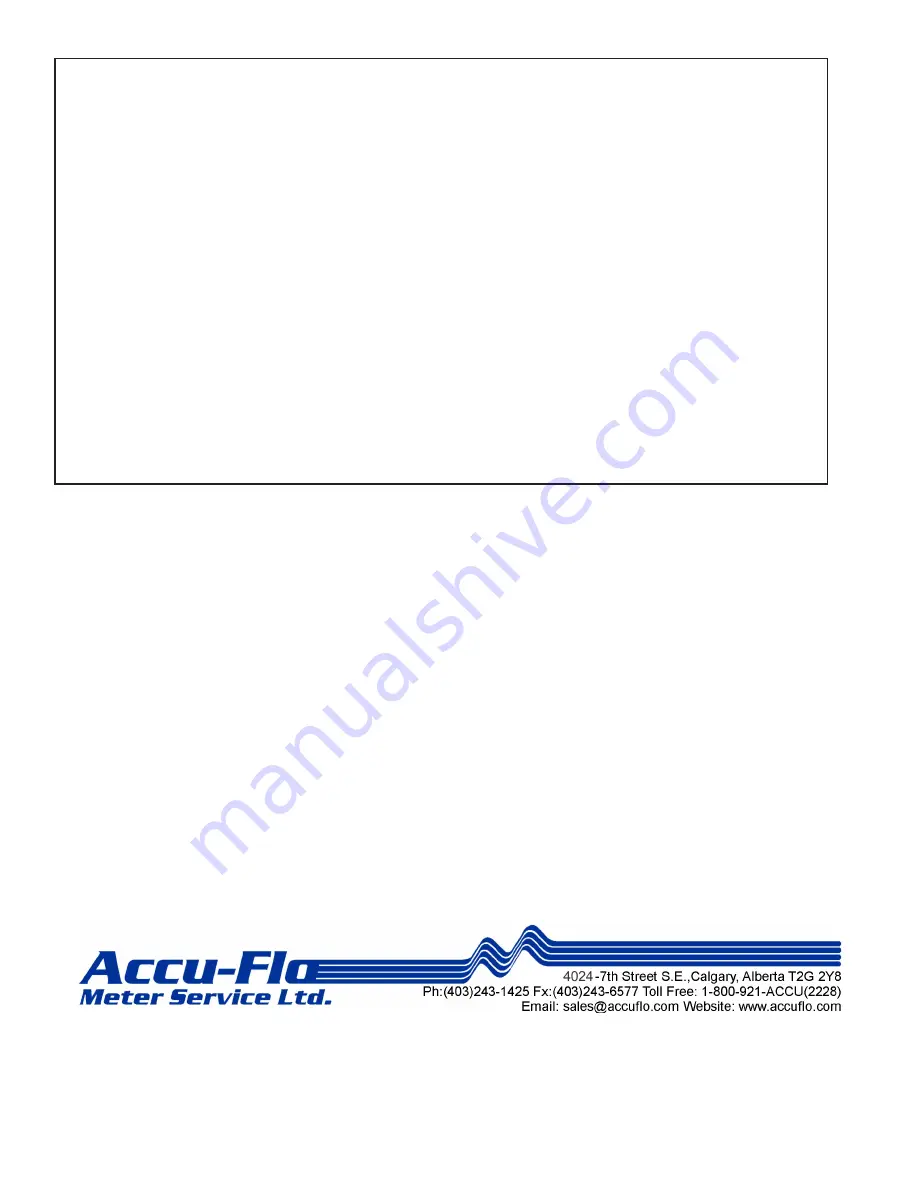 Accu-Flo Meter Service GA Owner'S Manual Download Page 28