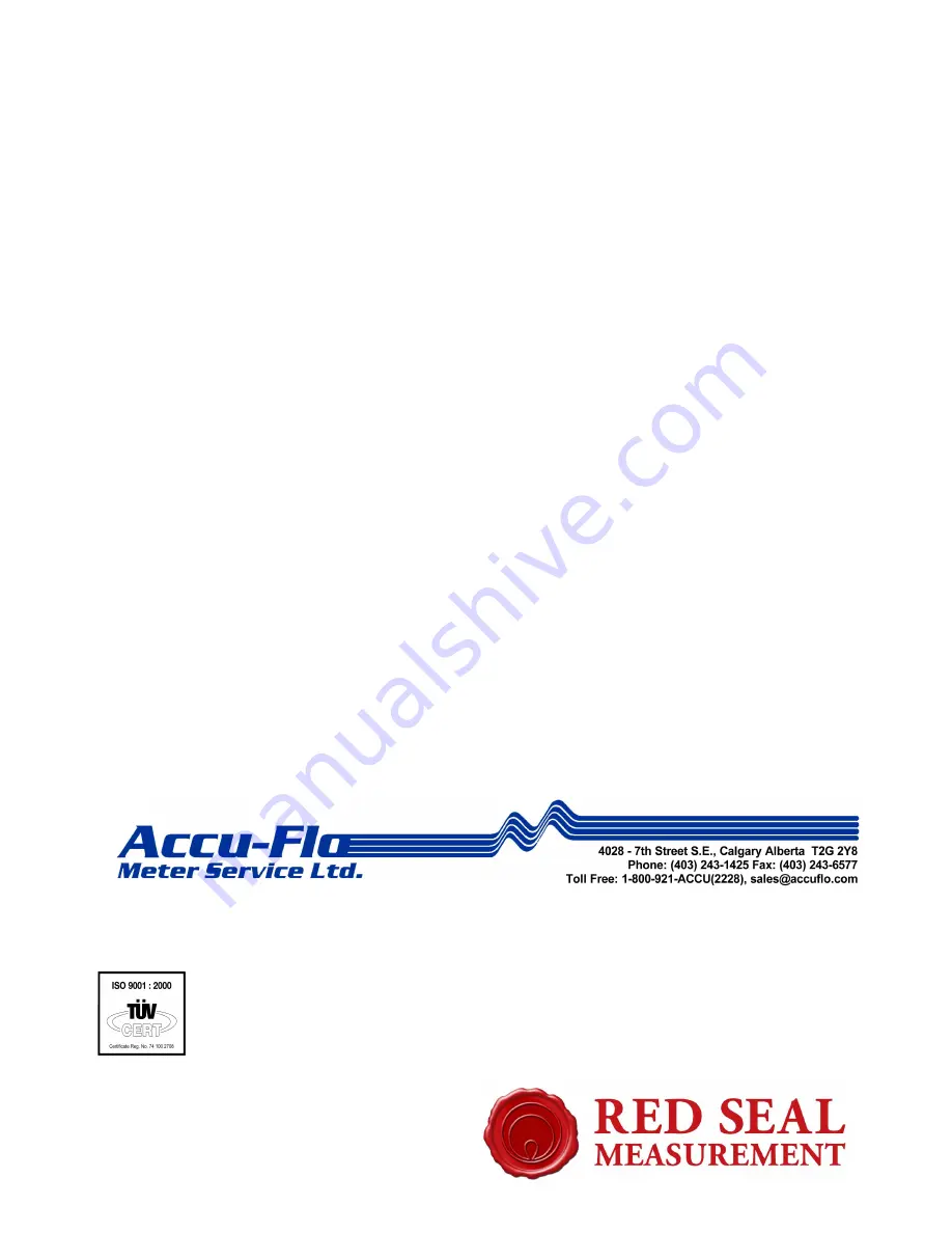 Accu-Flo Meter Service RED SEAL MEASUREMENT neptune Operating And Maintenance Download Page 20