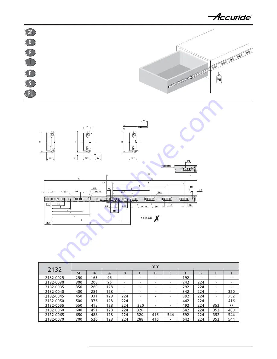 Accuride 2132 Скачать руководство пользователя страница 1