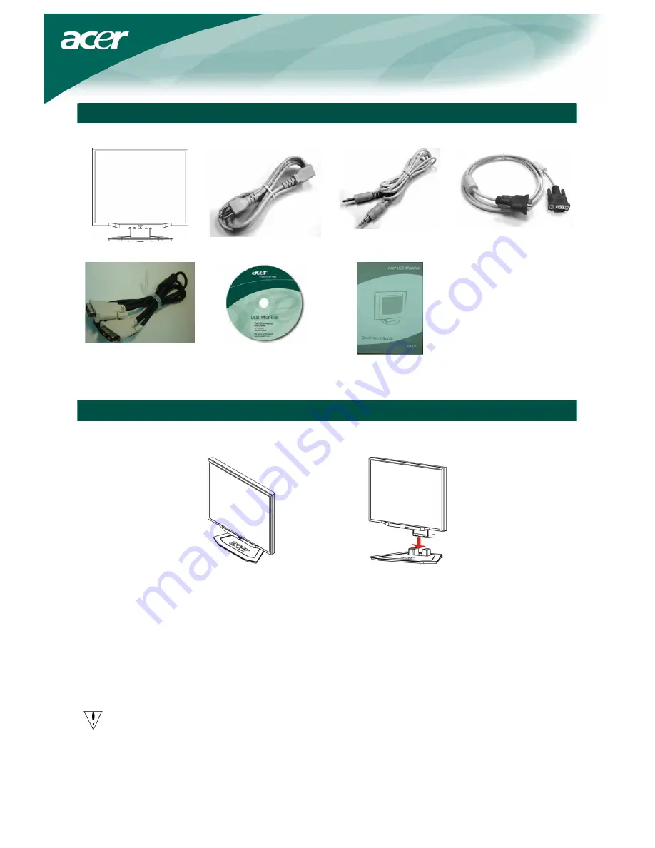 Acer AL1923 h Quick Start Manual Download Page 3