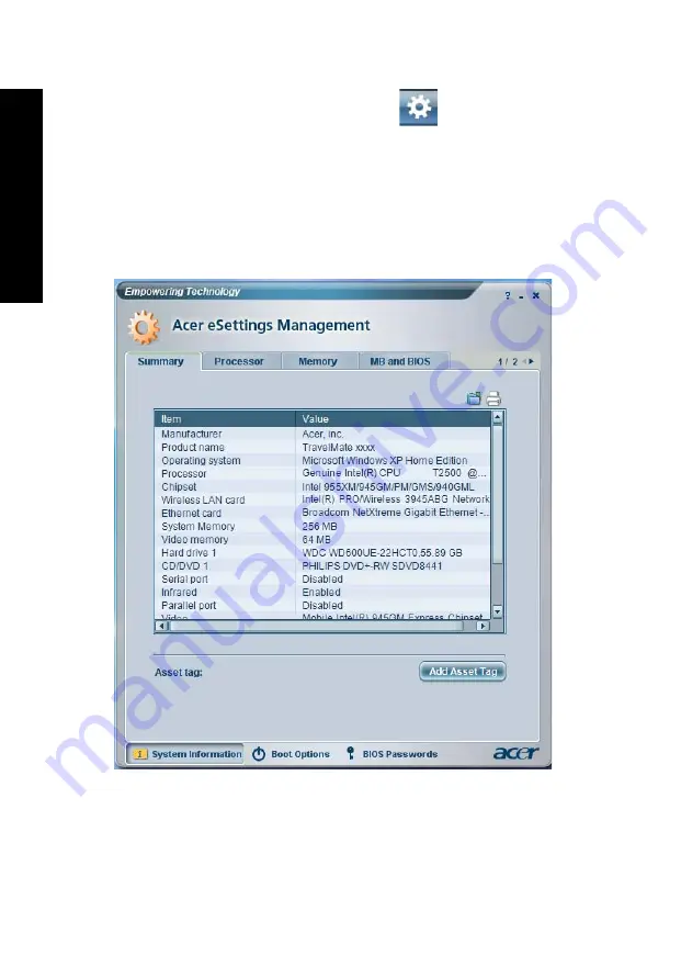 Acer Aspire 3650 (French) Manuel D'Utilisation Download Page 26