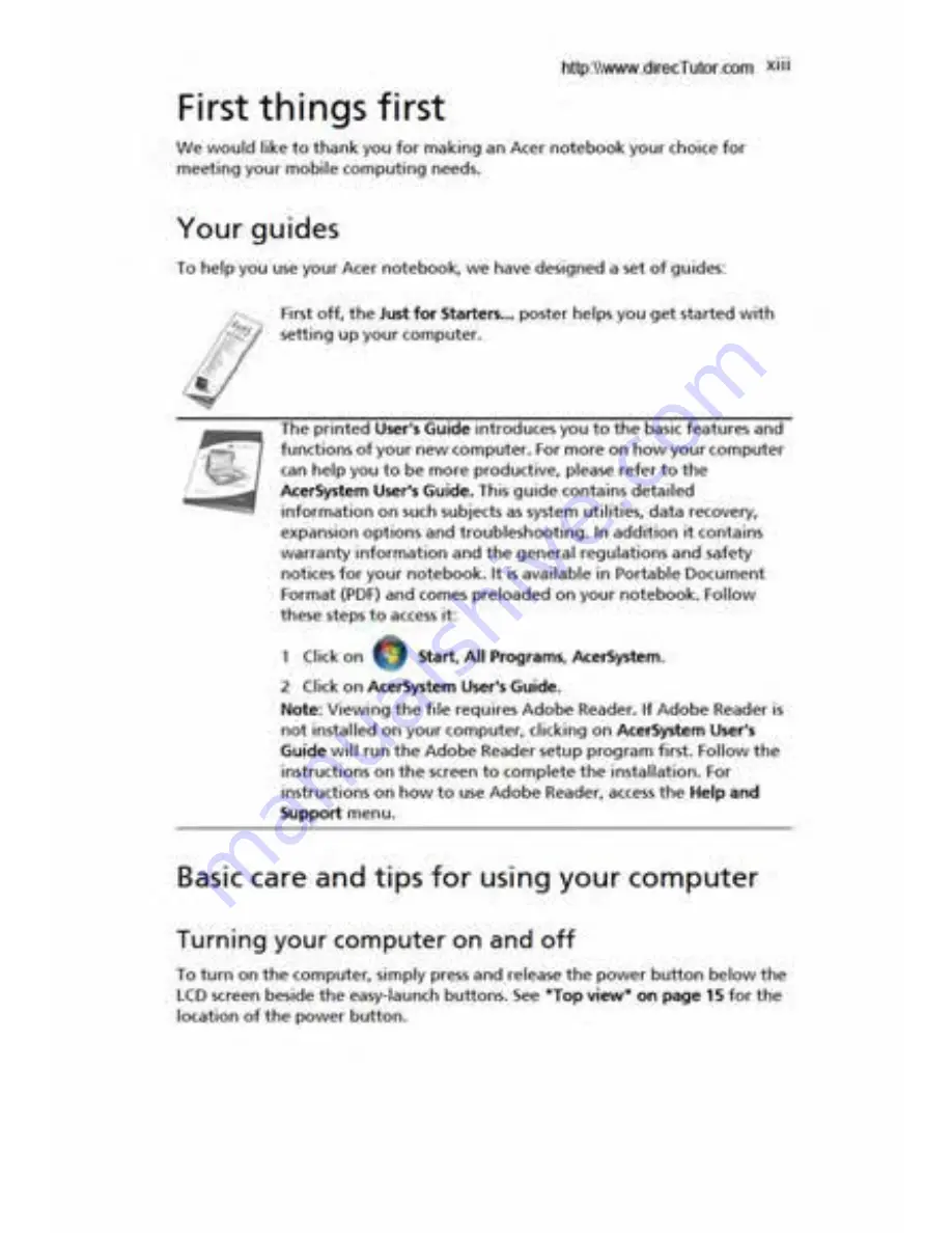 Acer Aspire 5220 Series User Manual Download Page 13