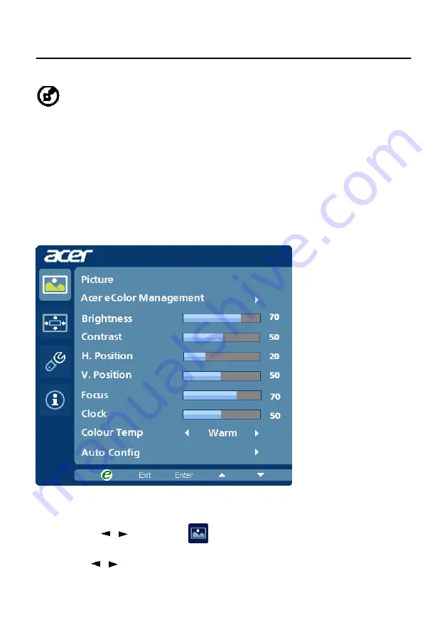 Acer Aymidr B246HQL User Manual Download Page 24