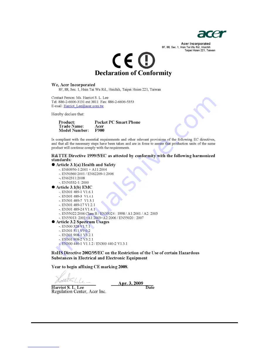 Acer F900 User Manual Download Page 102