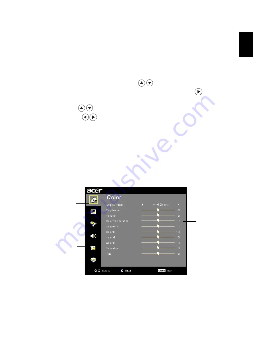 Acer H5350 Series User Manual Download Page 27