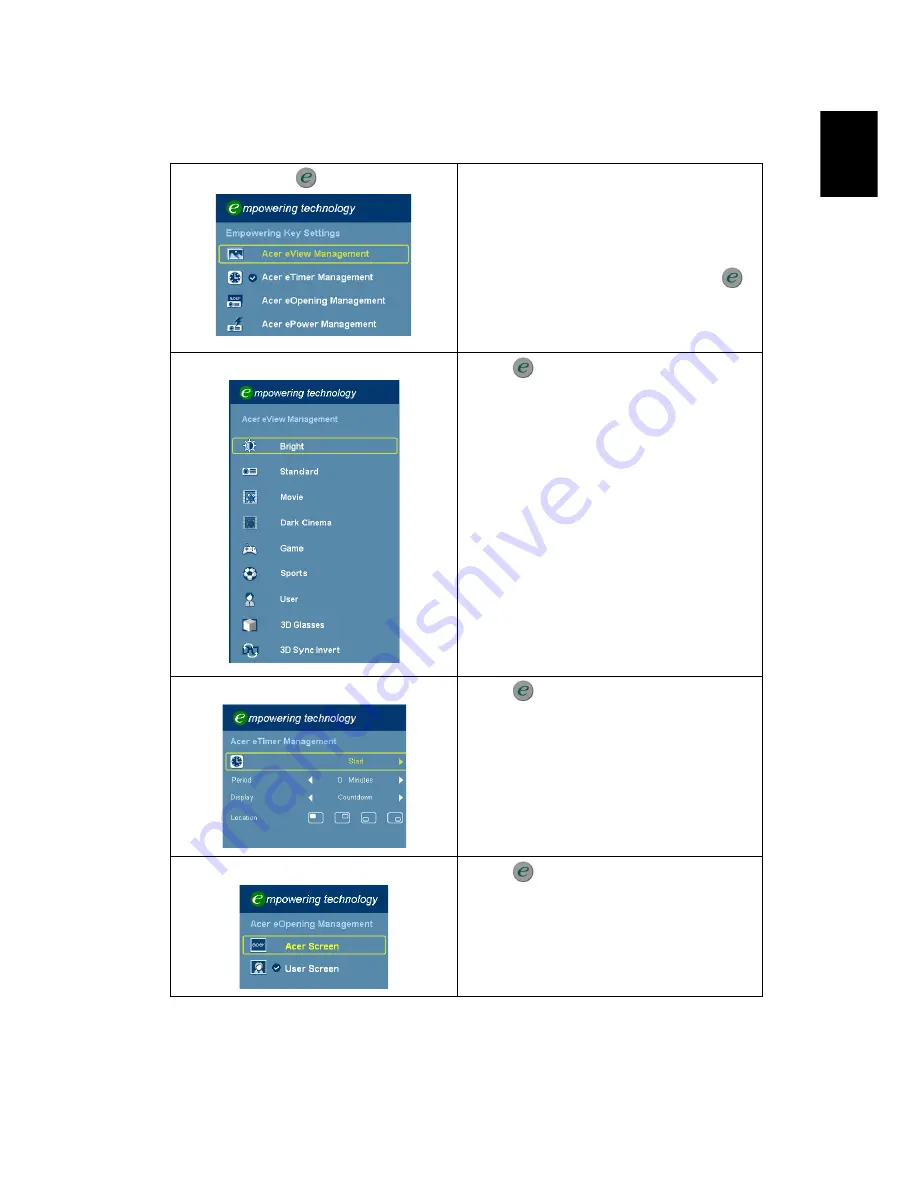 Acer H5360BD Series User Manual Download Page 25