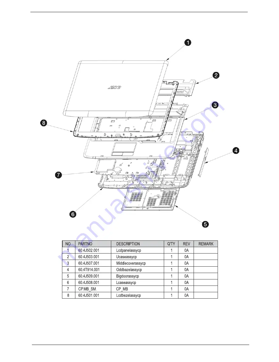 Acer LX.AUA0X.343 Service Manual Download Page 134