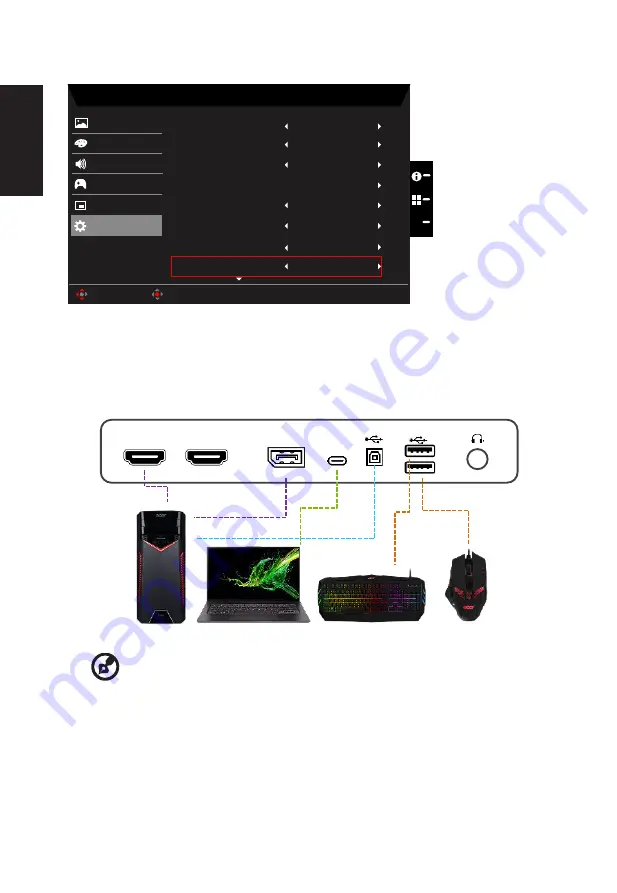 Acer Nitro Xv272Ux User Manual Download Page 32