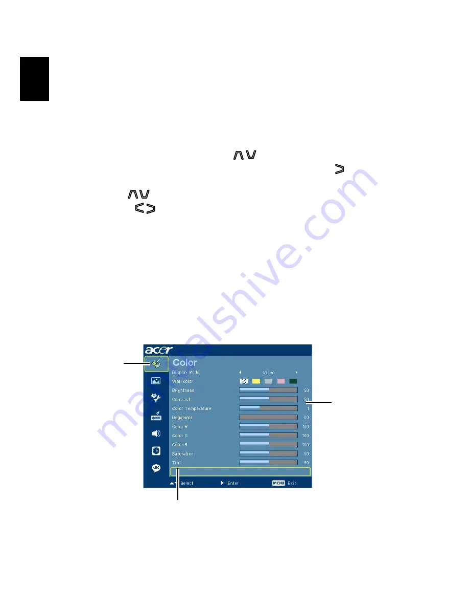 Acer P1100 Series User Manual Download Page 38