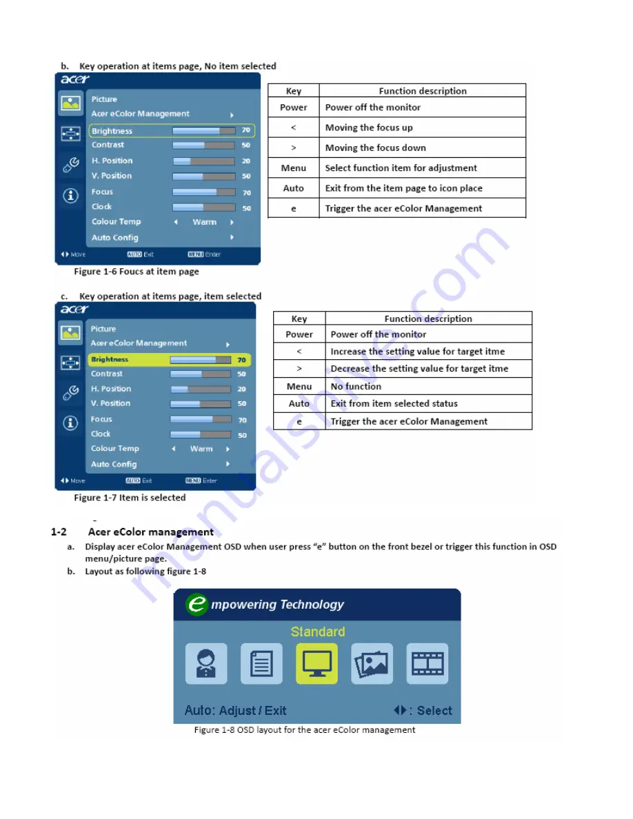 Acer P244W Скачать руководство пользователя страница 44