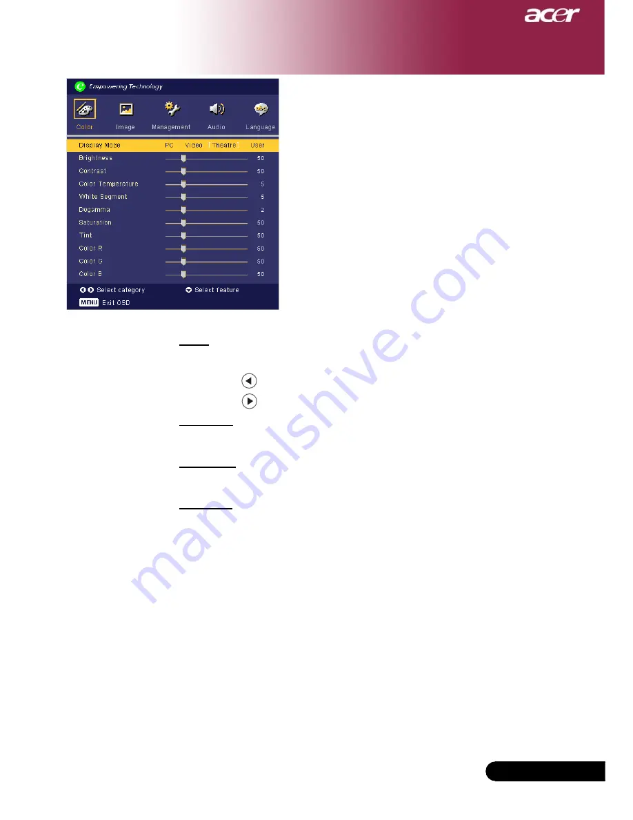 Acer PD125D Quick Start Card Download Page 21