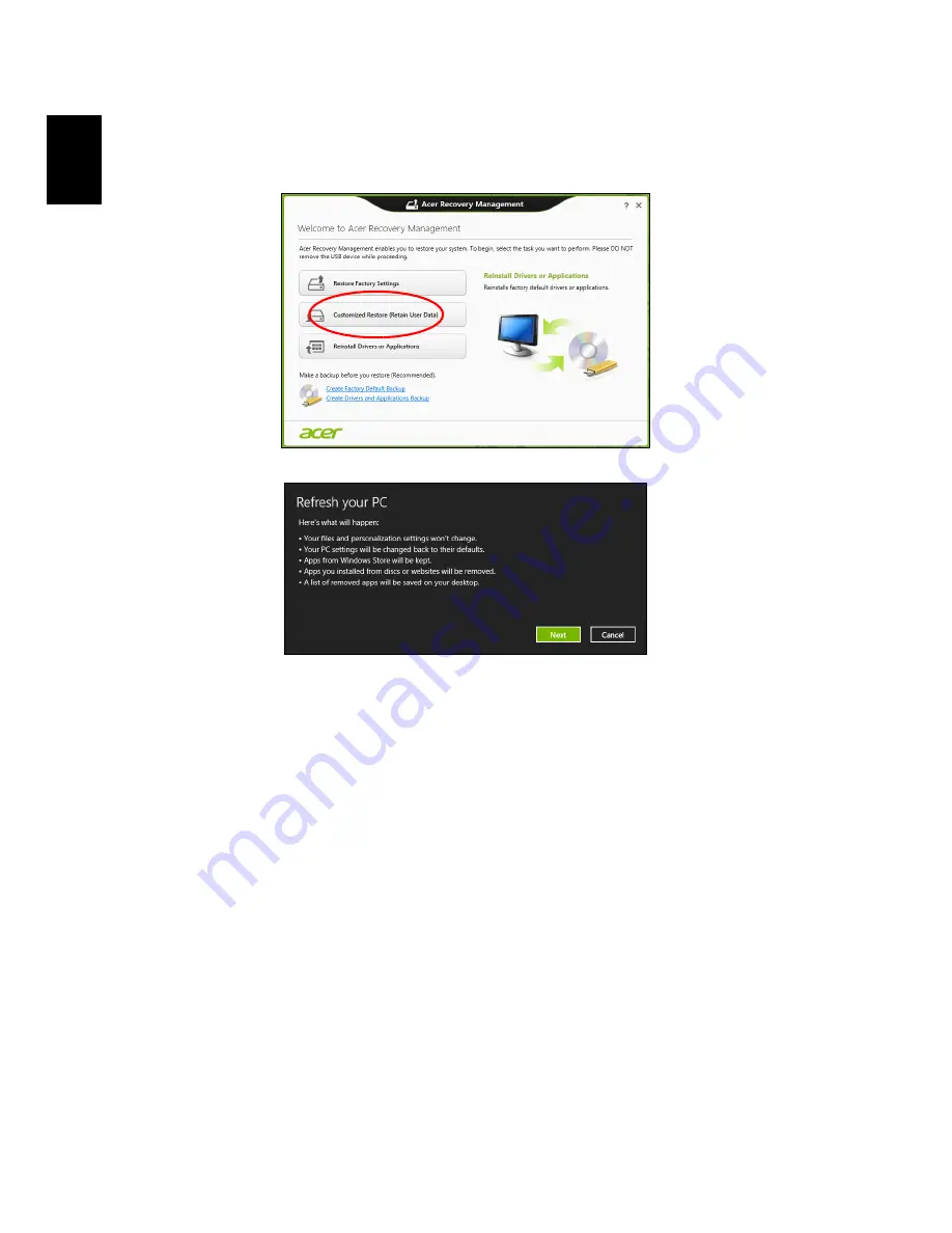 Acer TravelMate Notebook Series User Manual Download Page 138