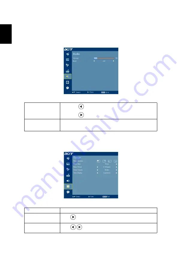 Acer X1130 Series User Manual Download Page 36