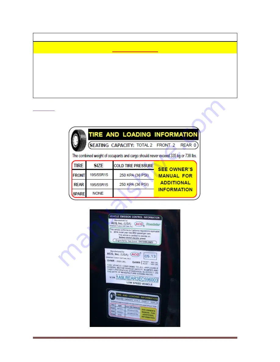 ACG 2015 39 Roadster NEV Owner'S Manual Download Page 39