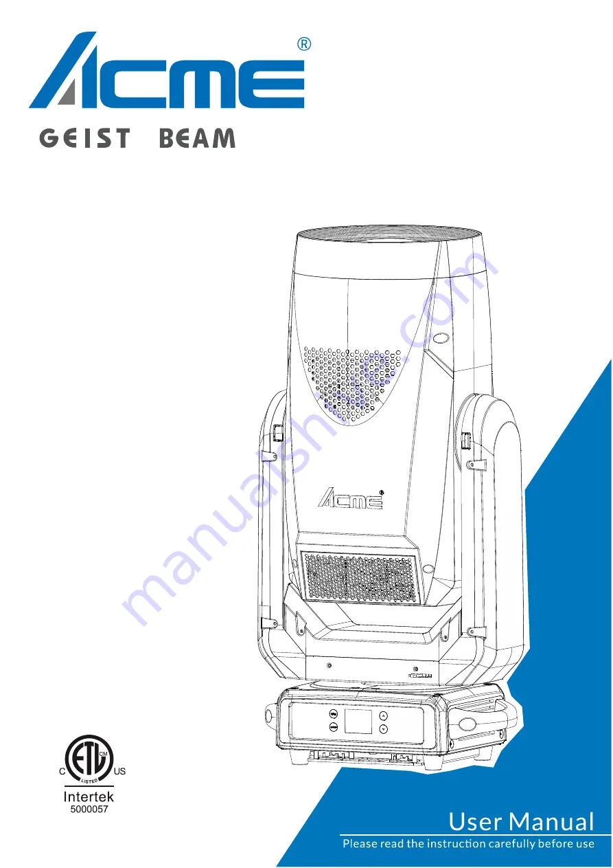 ACME GEIST BEAM Скачать руководство пользователя страница 1