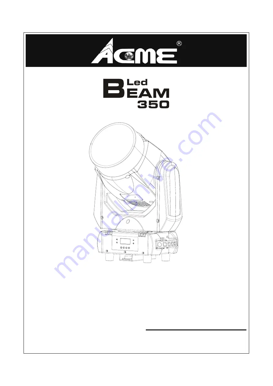 ACME LED BEAM 350 User Manual Download Page 1