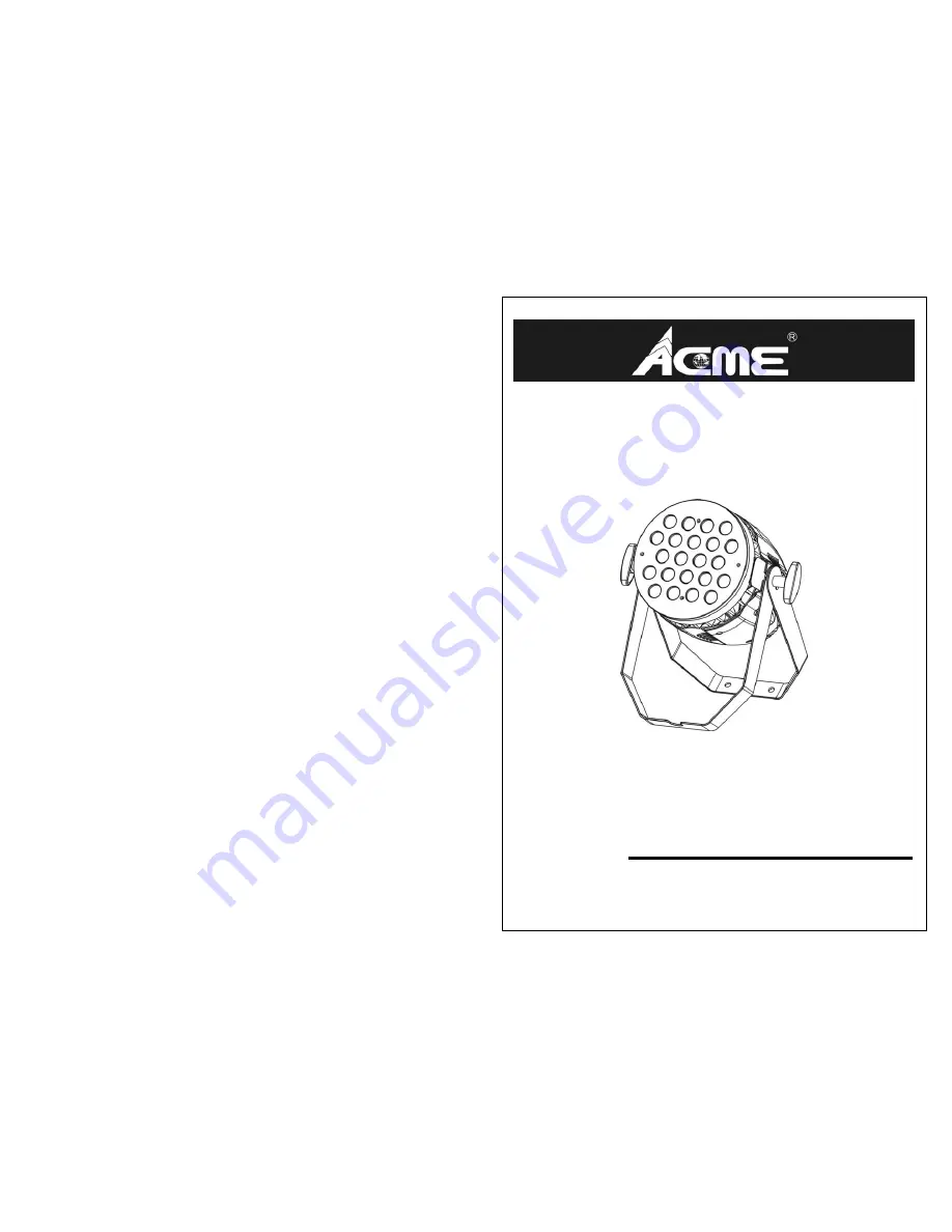 ACME Stage Par 220MP-220 User Manual Download Page 1