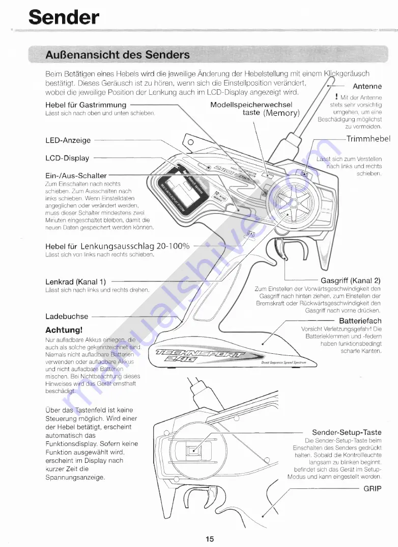 Acoms Technisport 2.4G Instruction Manual Download Page 16