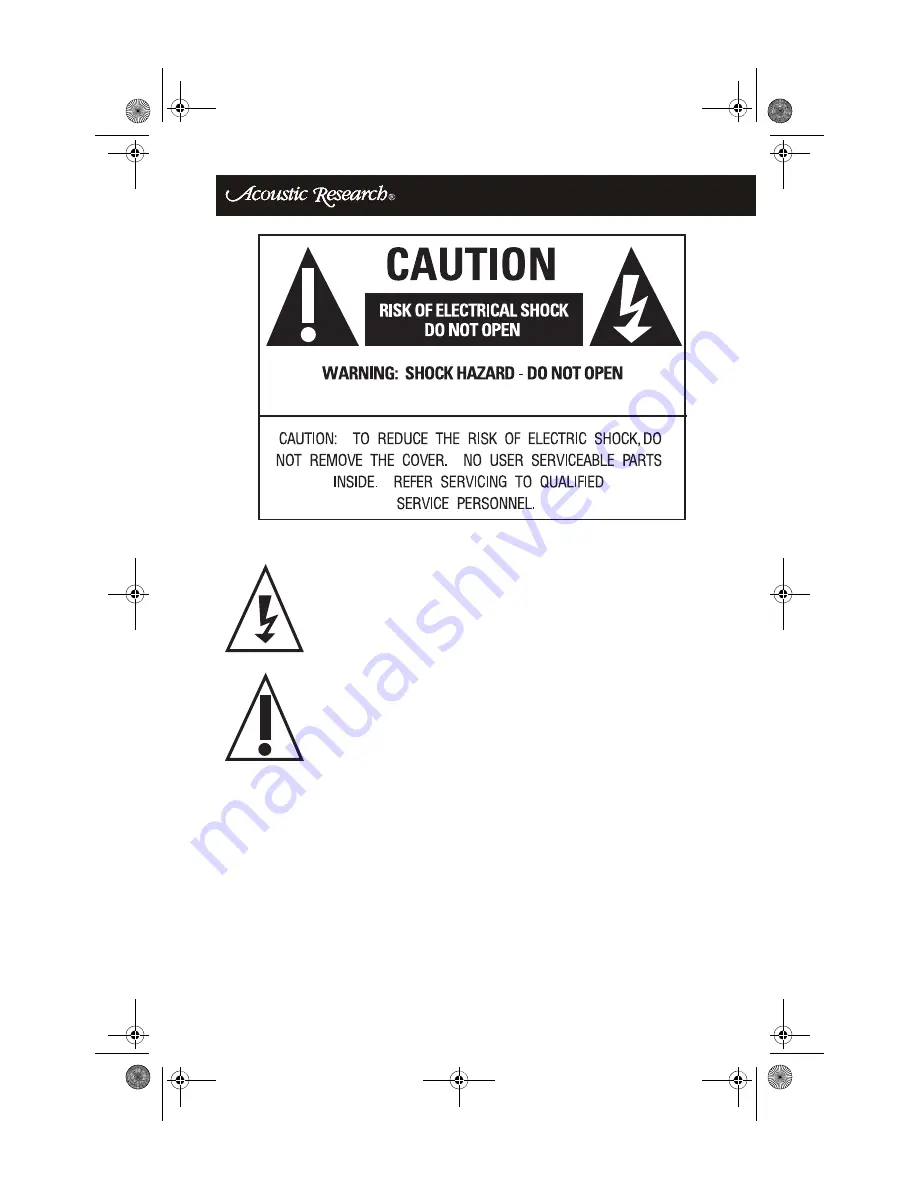 Acoustic Research HT60 Installation And Operation Manual Download Page 18