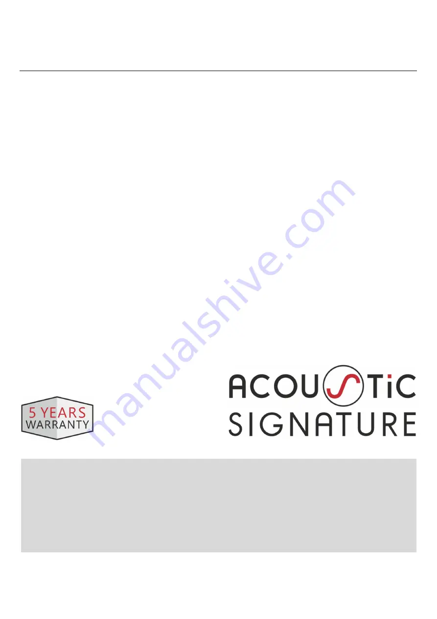 Acoustic Signature TA-7000 NEO Instruction Manual Download Page 1