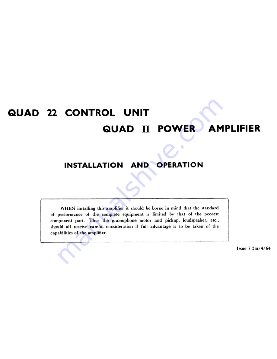 Acoustical Manufacturing Co. 22 - user & service Скачать руководство пользователя страница 2