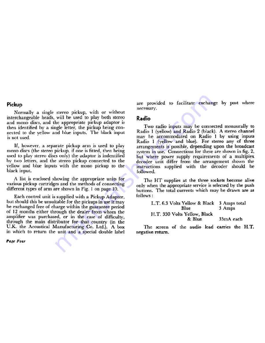 Acoustical Manufacturing Co. 22 - user & service Service Manual Download Page 5