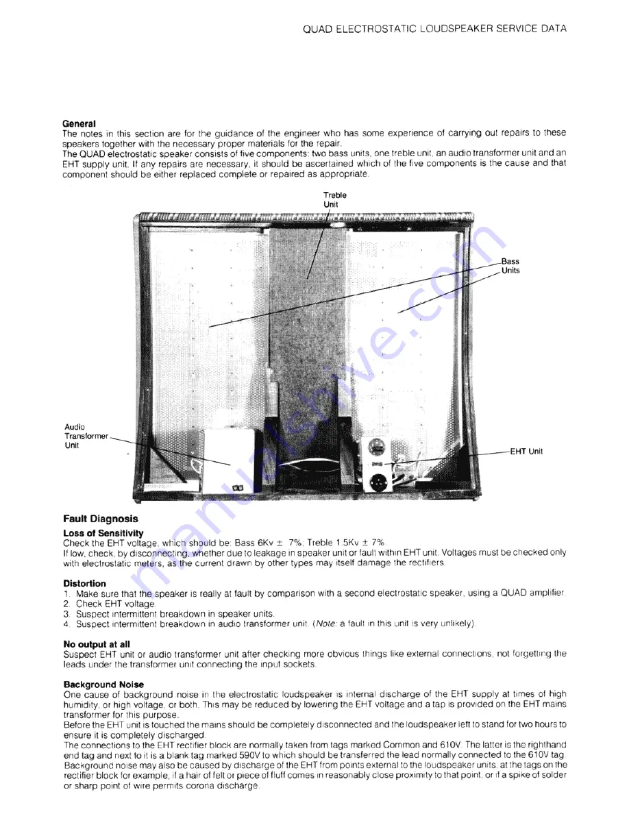 Acoustical Manufacturing Co. ESL 57 - service Service Manual Download Page 3