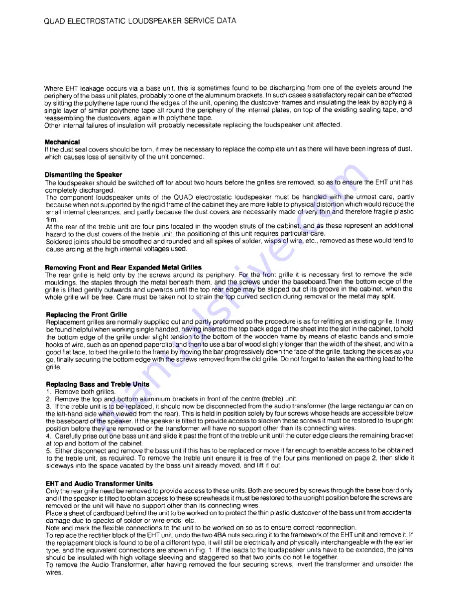 Acoustical Manufacturing Co. ESL 57 - service Скачать руководство пользователя страница 4