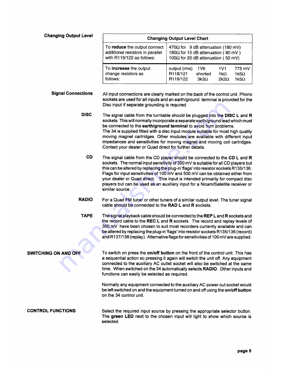 Acoustical Manufacturing Co. Quad 34 Instruction Book Download Page 6