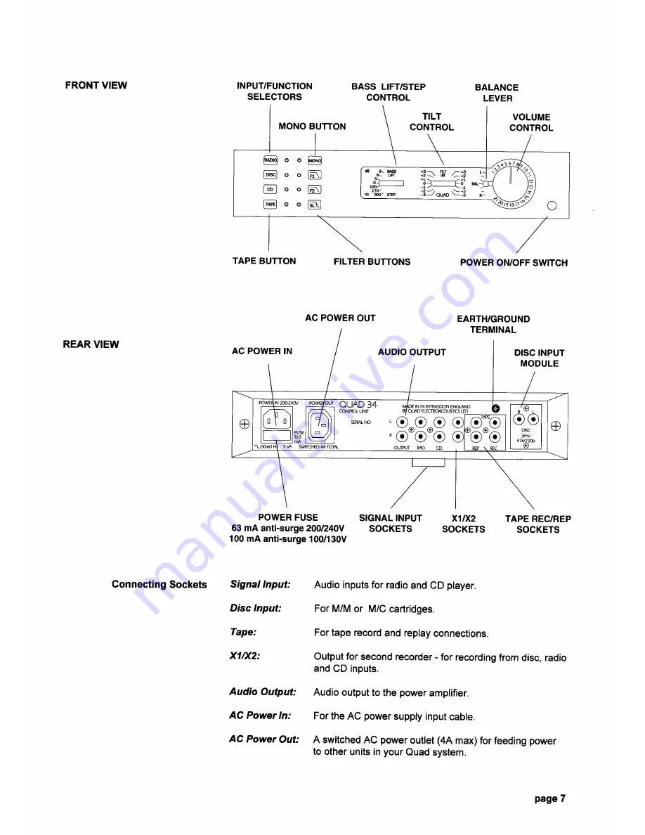 Acoustical Manufacturing Co. Quad 34 Instruction Book Download Page 8