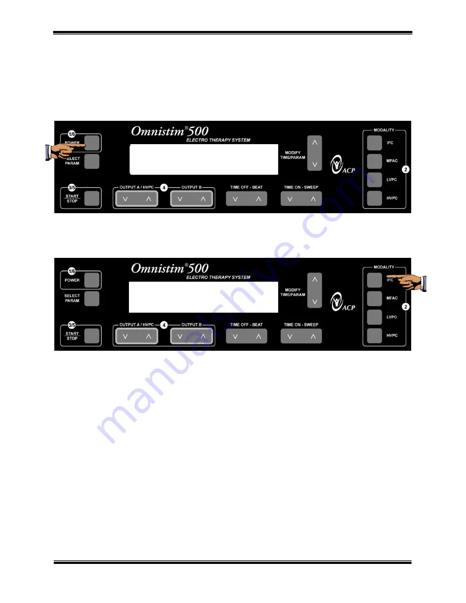 ACP OMNISTIM 500A User Manual Download Page 53