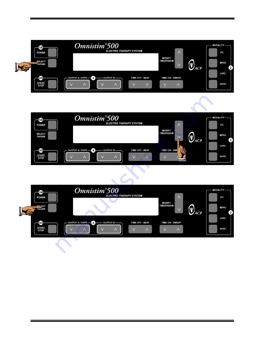 ACP OMNISTIM 500A User Manual Download Page 61