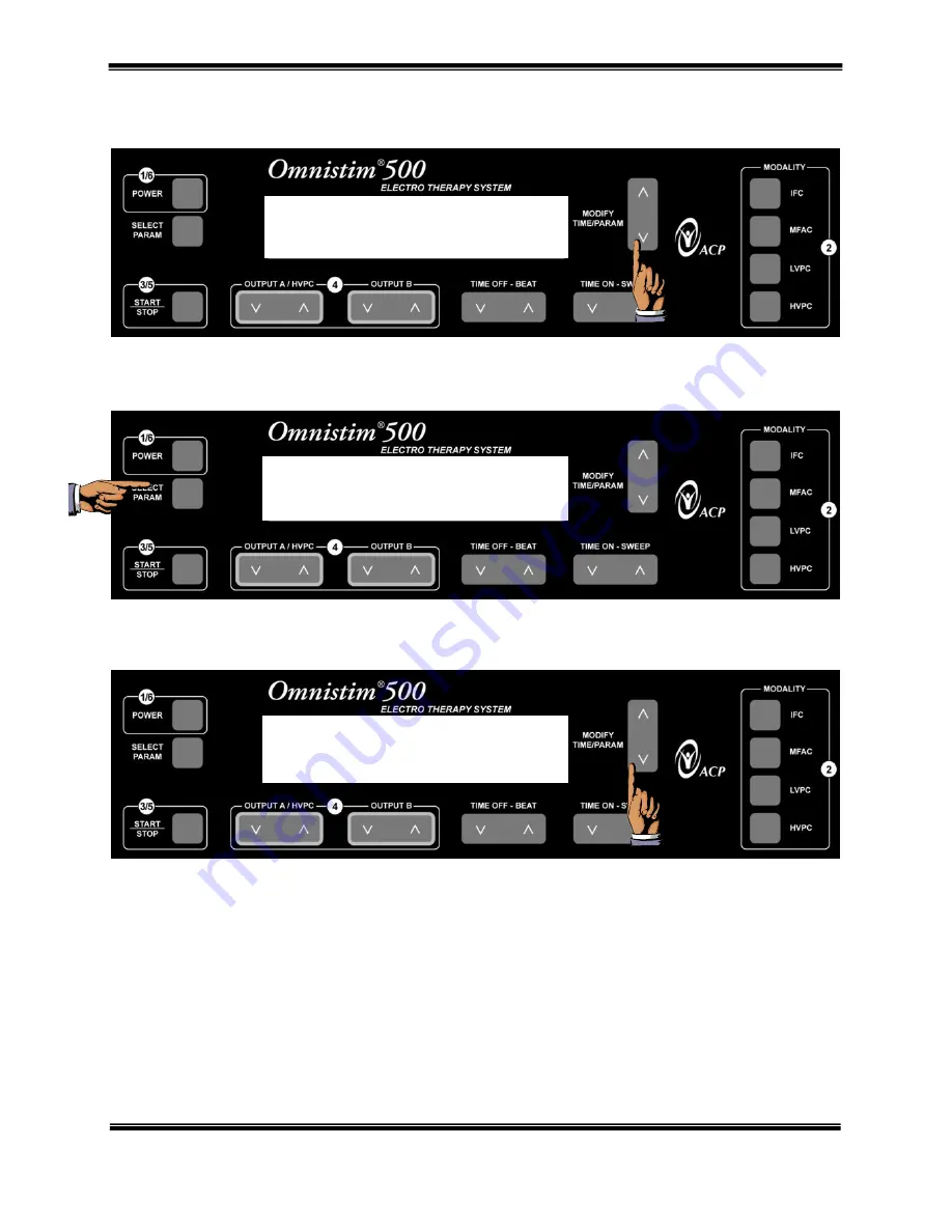 ACP OMNISTIM 500A User Manual Download Page 62