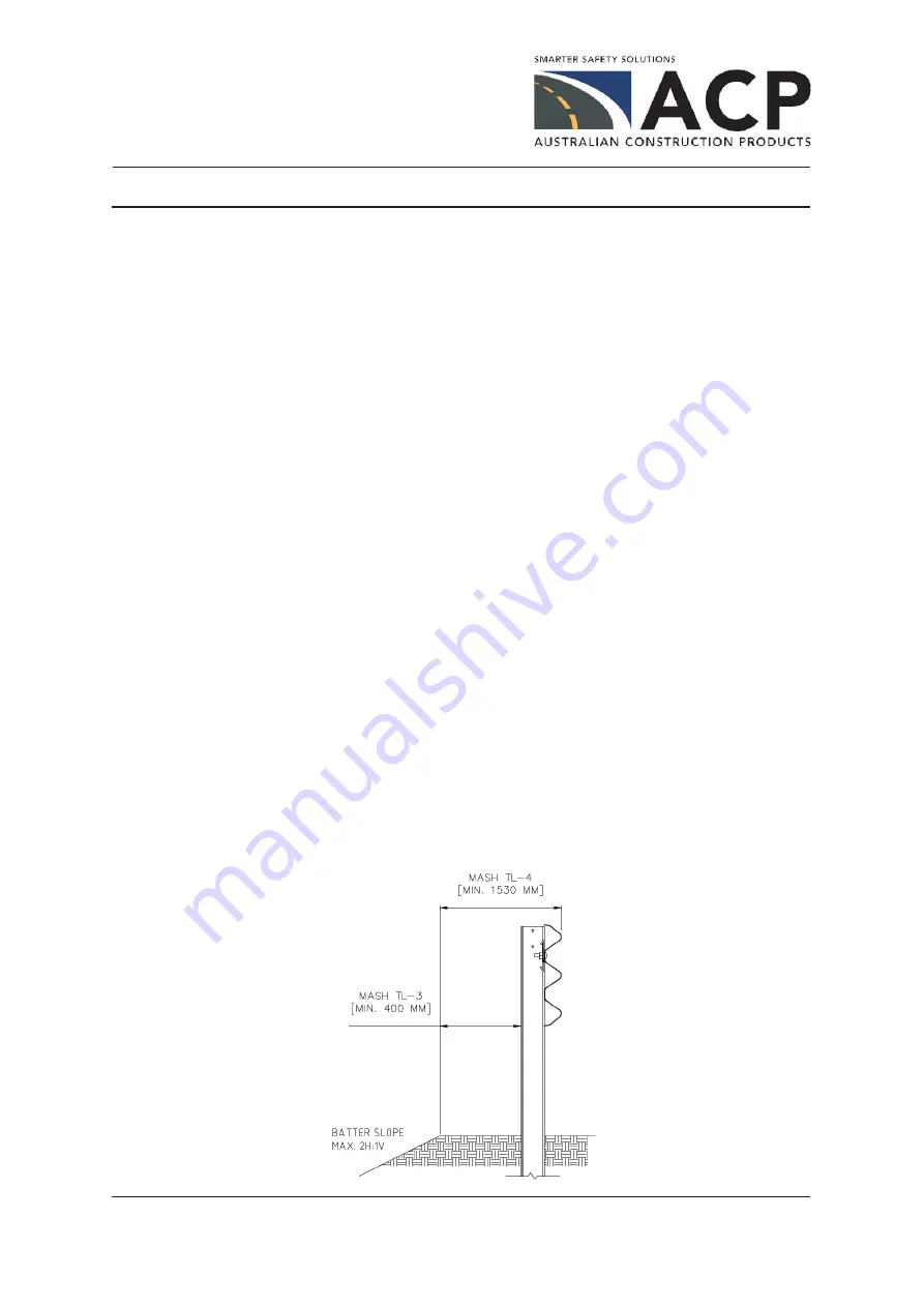 ACP Sentry Barrier TL-4 ThrieBeam System Product And Installation Manual Download Page 9