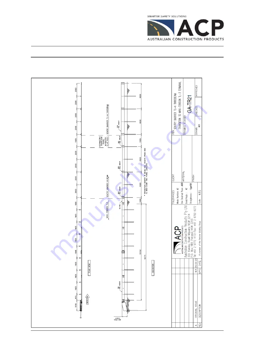 ACP Sentry Barrier TL-4 ThrieBeam System Product And Installation Manual Download Page 30