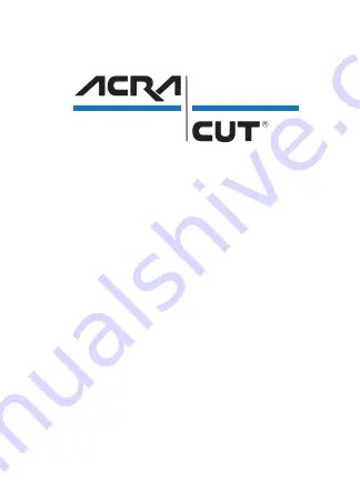 ACRA-CUT 200-141 Instructions For Use Manual Download Page 1