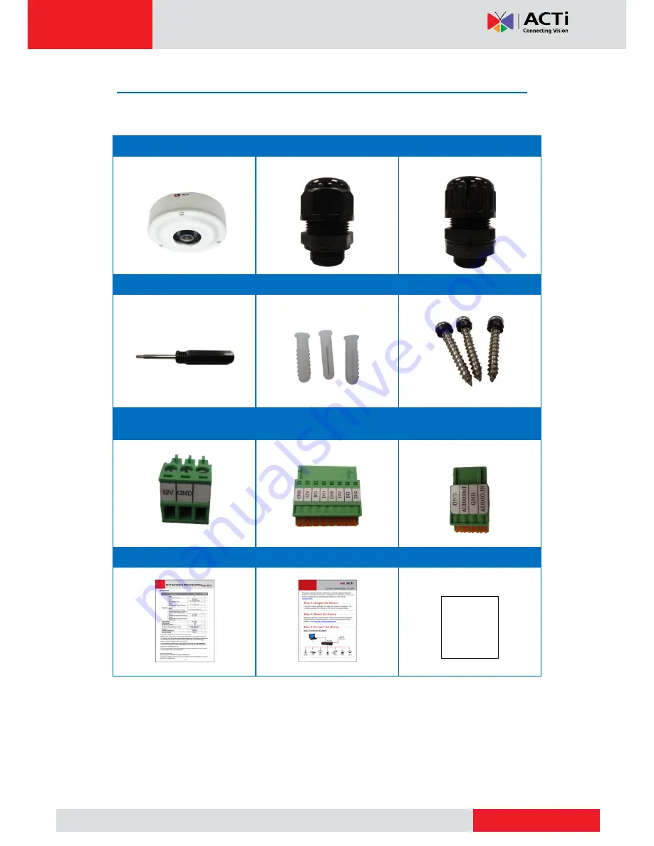 ACTi I71 Hardware Manual Download Page 8