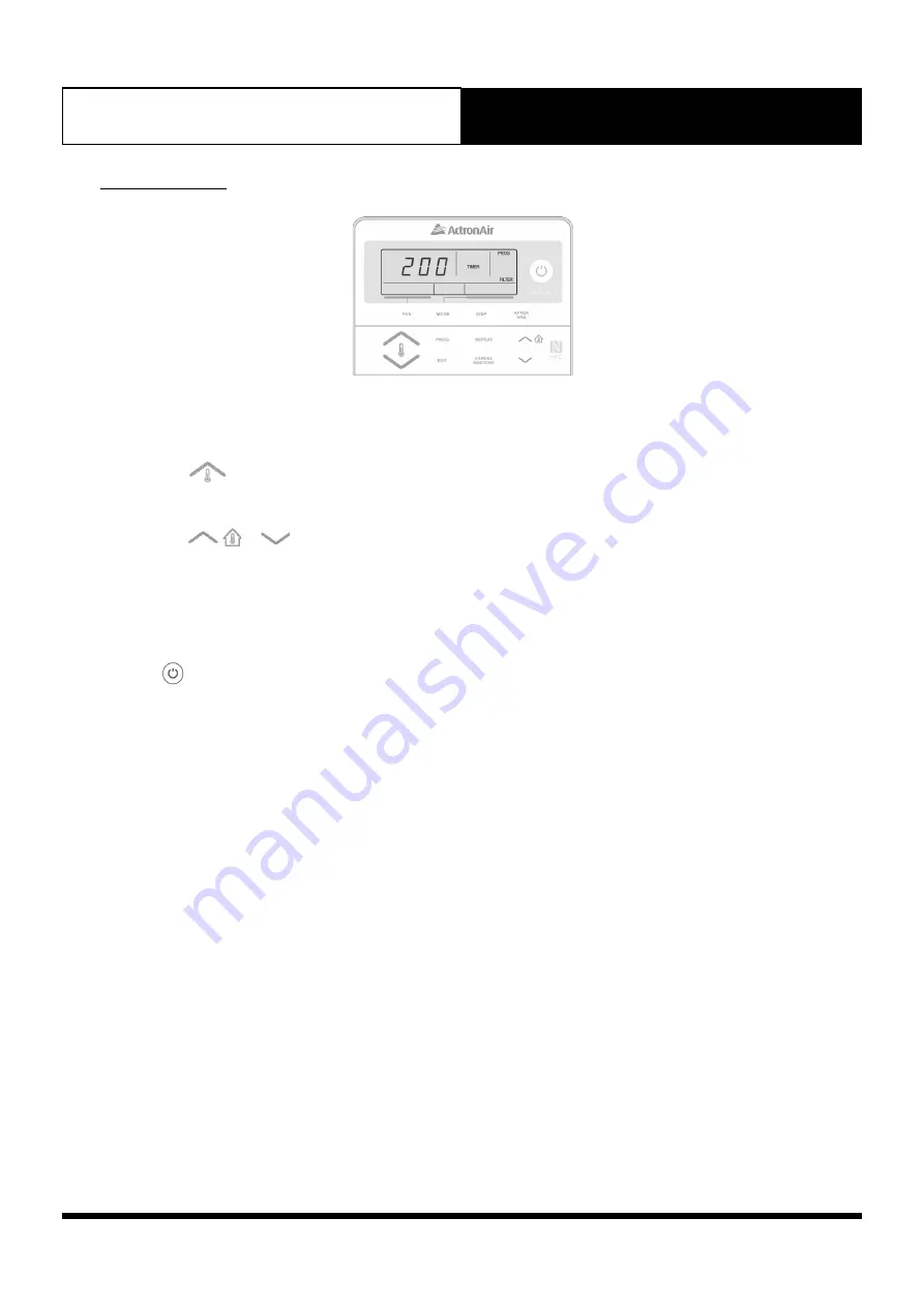 ActronAir CL01-2G Operation Manual Download Page 20